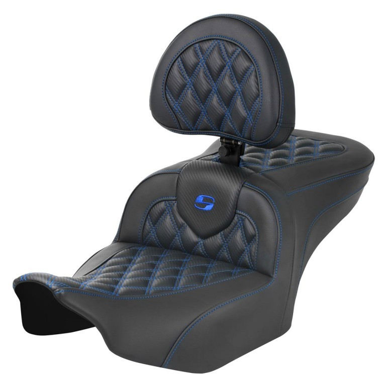 Saddlemen Road Sofa Lattice Stitch Colored Stitch Seat - Harley-Davidson Road Glide/Street Glide/CVO Road Glide/CVO Street Glide (2023-2026)