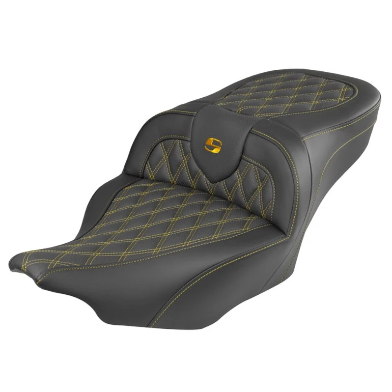 Saddlemen Road Sofa King Lattice Stitch Colored Stitch Seat - Harley-Davidson Road Glide/Street Glide/CVO Road Glide/CVO Street Glide (2023-2026)