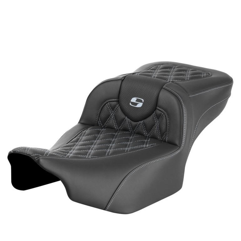 Saddlemen Road Sofa Lattice Stitch Extended Reach Colored Stitch Seat - Harley-Davidson Road Glide/Street Glide/CVO Road Glide/CVO Street Glide (2023-2026)