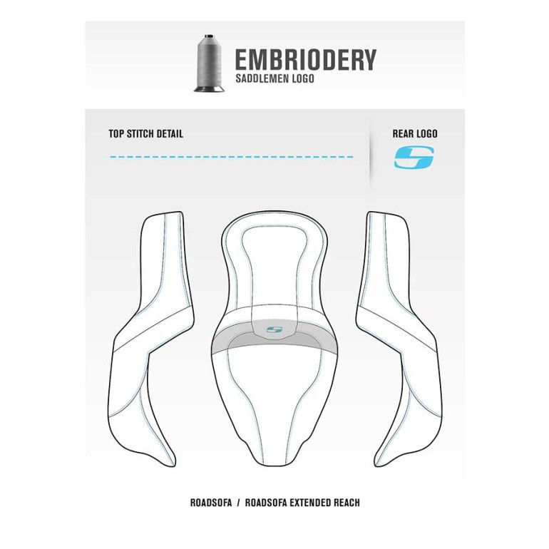 Saddlemen Road Sofa King Extended Reach Seat - Harley-Davidson Road Glide/Street Glide/CVO Road Glide/CVO Street Glide (2023-2026)