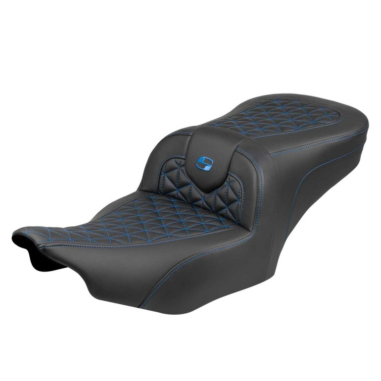 Saddlemen Road Sofa Tri-Gripper Colored Stitch Seat - Harley-Davidson Road Glide/Street Glide/CVO Road Glide/CVO Street Glide (2023-2026)