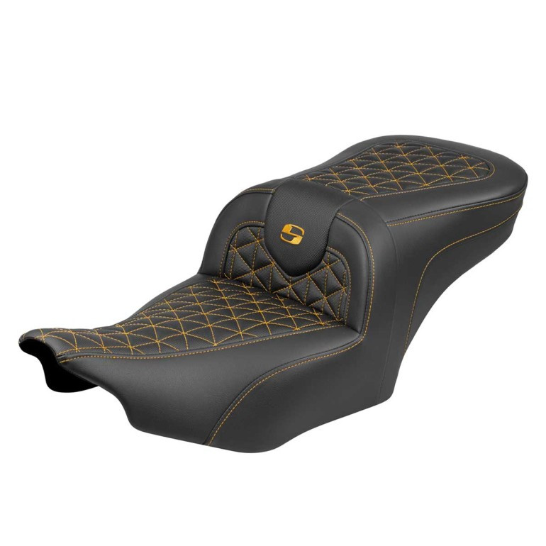 Saddlemen Road Sofa Tri-Gripper Colored Stitch Seat - Harley-Davidson Road Glide/Street Glide/CVO Road Glide/CVO Street Glide (2023-2026)