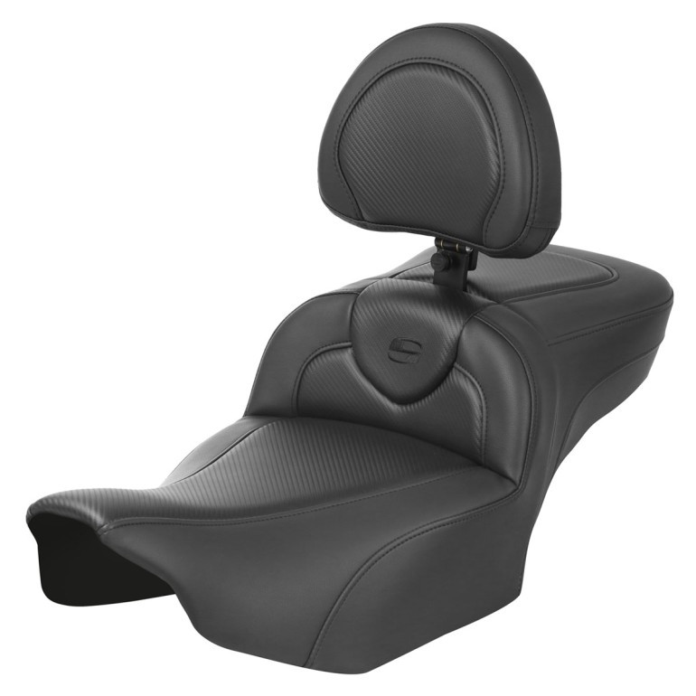 Saddlemen Road Sofa Carbon Fiber Look Extended Reach Seat - Harley-Davidson Road Glide/Street Glide/CVO Road Glide/CVO Street Glide (2023-2026)