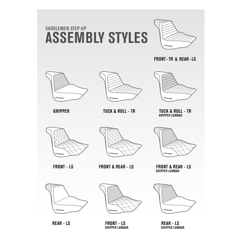 Saddlemen Step-Up Brown Tuck & Roll and Lattice Stitch Seat - Indian Chief/Chieftain/Roadmaster/Springfield (2014-2026)