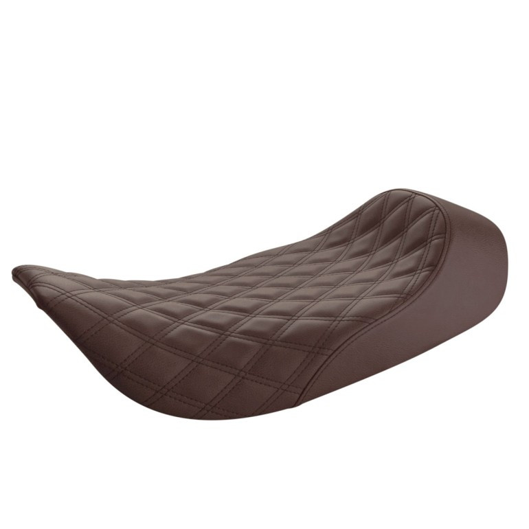 Saddlemen Renegade Brown Lattice Stitch Solo Seat - Harley-Davidson FLHR/FLHX Touring (1997-2007)