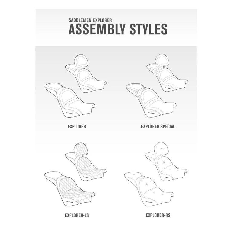 Saddlemen Explorer Ultimate Comfort Seat with Driver's Backrest - Honda VTX1300C (2004-2009)