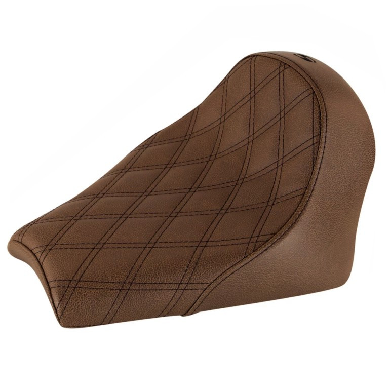 Saddlemen Renegade Brown Lattice Stitch Solo Seat - Indian Scout Bobber/Rogue (2018-2024)