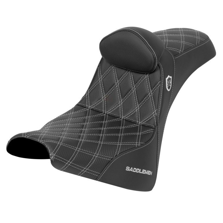 Saddlemen SDC Pro Series Performance Gripper Colored Stitch Seat with Lumbar Rest - Harley-Davidson Street Bob FXBB/FXBBS/Standard FXST (2018-2026)