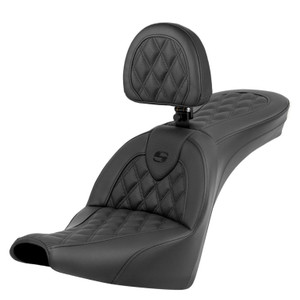 Saddlemen Road Sofa Lattice Stitch Seat - Harley-Davidson Street Bob FXBB/FXBBS/Standard FXST (2018-2026)