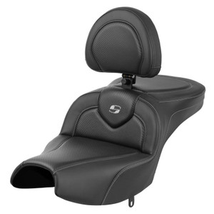 Saddlemen Road Sofa Carbon Fiber Look Seat - Indian Pursuit/Roadmaster PowerPlus (2022-2026) (With Backrest)