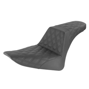 Saddlemen Step-Up Front & Rear Lattice Stitch Seat - Harley-Davidson FXS Blackline/FLS Softail Slim/FLSS Softail Slim S (2011-2017)