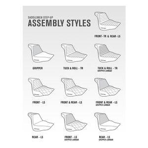 Saddlemen Step-Up Brown Front Lattice Stitch Seat - Harley-Davidson XL Sportster (1979-2003)