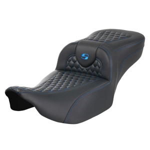 Saddlemen Road Sofa Honeycomb Stitch Colored Stitch Seat - Harley-Davidson Road Glide/Street Glide/CVO Road Glide/CVO Street Glide (2023-2026)