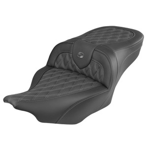 Saddlemen Road Sofa King Lattice Stitch Colored Stitch Seat - Harley-Davidson Road Glide/Street Glide/CVO Road Glide/CVO Street Glide (2023-2026)