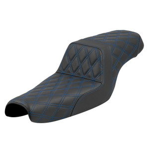 Saddlemen Step-Up Front & Rear Lattice Stitch Colored Stitch Seat - Harley-Davidson Sportster 3.3 Gal Tank/Forty-Eight (2004-2022)