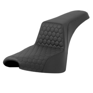 Saddlemen Step-Up Honeycomb Stitch Seat - Harley-Davidson Street Bob FXBB/FXBBS/Standard FXST (2018-2026)
