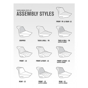 Saddlemen Step-Up Brown Front & Rear Lattice Stitch Seat - Yamaha Bolt/R-Spec/C-Spec (2013-2025)