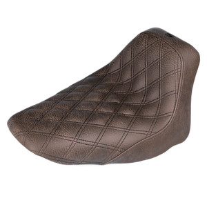 Saddlemen Renegade Brown Lattice Stitch Solo Seat - Harley-Davidson FLSTN Softail Deluxe (2006-2017)