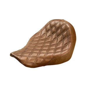 Saddlemen Renegade Brown Lattice Stitch Solo Seat - Harley-Davidson Low Rider FXLR/FXLRS/FXLRST/Sport Glide FLSB (2018-2026)