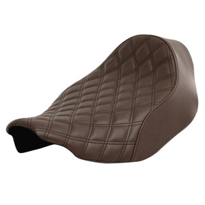 Saddlemen Renegade Brown Lattice Stitch Solo Seat - Harley-Davidson Road Glide/Street Glide/CVO Road Glide/CVO Street Glide (2023-2026)
