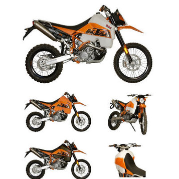 KTM 950 Super Enduro Safari Tank With Shrouds
