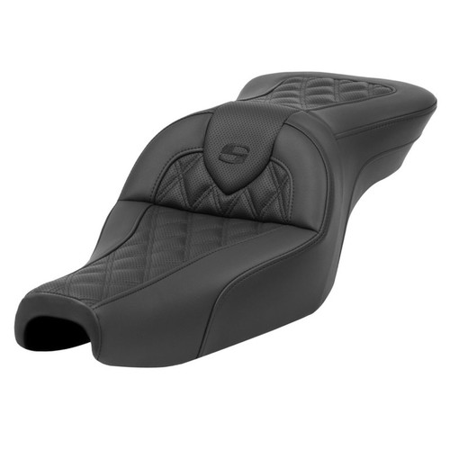 Saddlemen Road Sofa Lattice Stitch Seat - Harley-Davidson Sportster 3.3 Gal Tank/Forty-Eight (2004-2022)