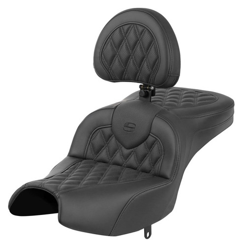 Saddlemen Road Sofa Lattice Stitch Seat - Indian Pursuit/Roadmaster PowerPlus (2022-2026) (With Backrest)