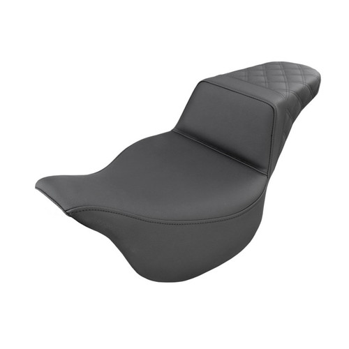 Saddlemen Step-Up Rear Lattice Stitch Seat - Harley-Davidson FLHR/FLHT/FLHX/FLTR Touring (2008-2025)