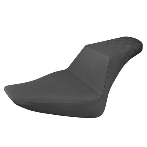 Saddlemen Step-Up Rear Lattice Stitch Seat - Harley-Davidson FXS Blackline/FLS Softail Slim/FLSS Softail Slim S (2011-2017)