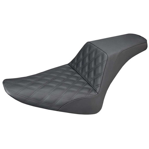 Saddlemen Step-Up Front Lattice Stitch Seat - Harley-Davidson FXS Blackline/FLS Softail Slim/FLSS Softail Slim S (2011-2017)