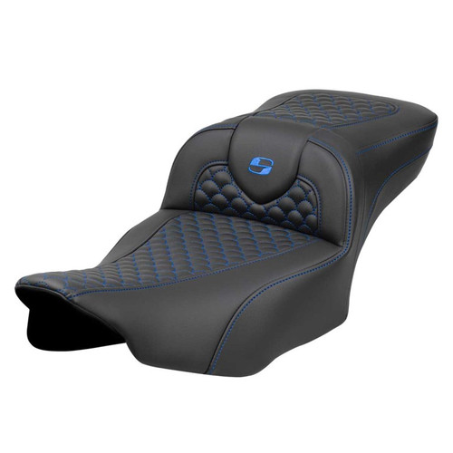 Saddlemen Road Sofa Dragon Scale Extended Reach Colored Stitch Seat - Harley-Davidson Road Glide/Street Glide/CVO Road Glide/CVO Street Glide (2023-2026)