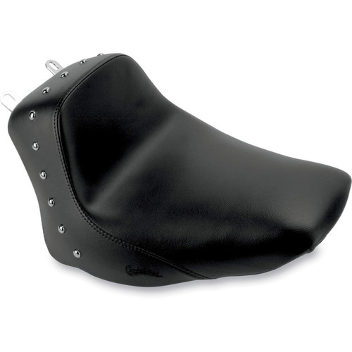 Saddlemen Renegade Heels Down Solo Seat with Chrome Studs - Harley-Davidson FLSTN Softail Deluxe (2006-2017)
