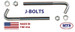 JEEP, FORD, GM, SCOUT J-BOLTS FOR TANK STRAPS
