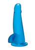 Suction Cup Dildo W/balls 5.75 Blu