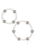 Steel Beaded Silicone Ring Set