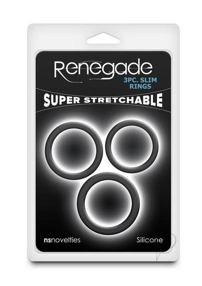 Renegade Slim Rings 3pc Black Renegade Slim Rings 3pc Black