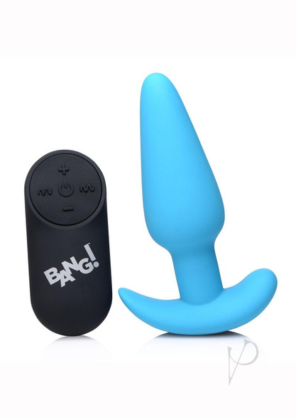 Bang 21x Vibe Butt Plug W/remote Blue Bang 21x Vibe Butt Plug W/remote Blue