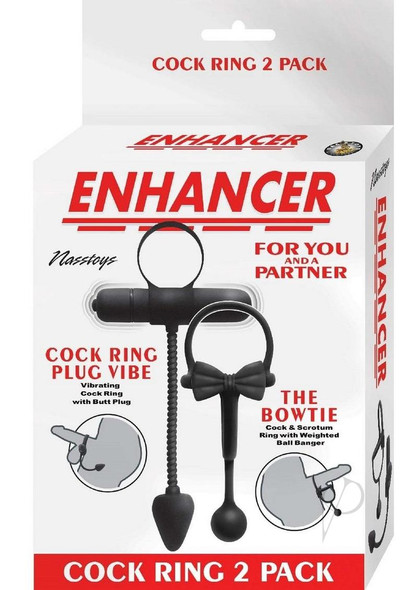 Enhancer Cockring 2pk Black Enhancer Cockring 2pk Black
