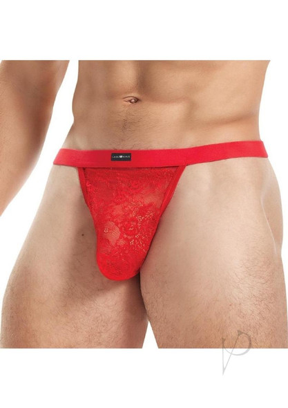 Lace King Lace Gstring M/l Red Lace King Lace Gstring M/l Red