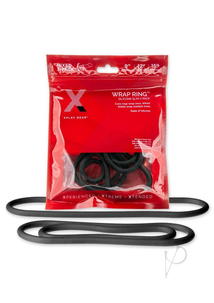 Xplay Silicone Thin Wrap Ring 3pk Black Xplay Silicone Thin Wrap Ring 3pk Black