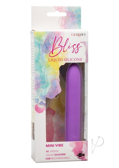 Bliss Liquid Silicone Mini Vibe Purple Bliss Liquid Silicone Mini Vibe Purple