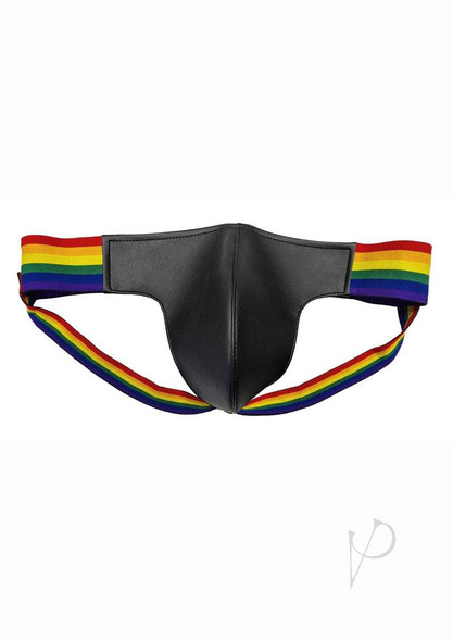 Leather Jock W/ Pride Stripes Sm Leather Jock W/ Pride Stripes Sm