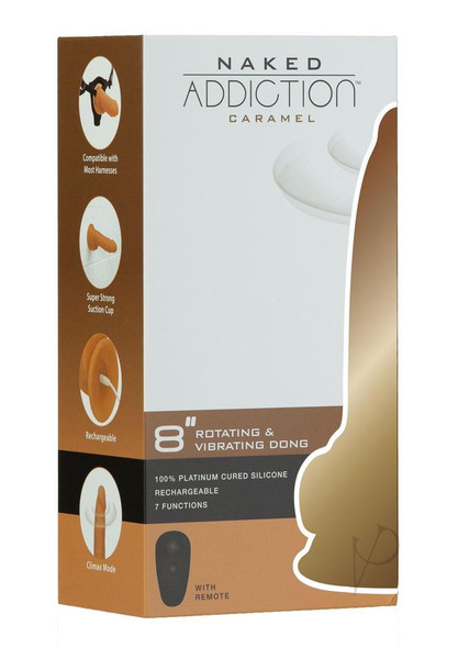 Naked Addiction Rotate/vibe Dong 8 Caram Naked Addiction Rotate/vibe Dong 8 Caram