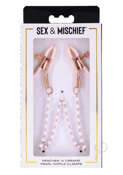 Sandm Peaches N Creame Pearl Nipple Clamps Sandm Peaches N Creame Pearl Nipple Clamps