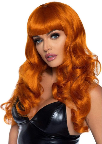 Misfit Long Wavy Bang Wig O/s Ginger Misfit Long Wavy Bang Wig O/s Ginger