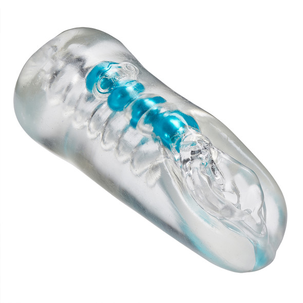 Personal Double Ended Beaded Stroker Clear Personal Double Ended Beaded Stroker Clear