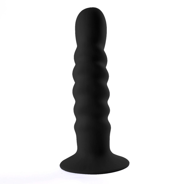 Kendall Silicone Dong Swirled Satin Finish - Black Kendall Silicone Dong Swirled Satin Finish - Black