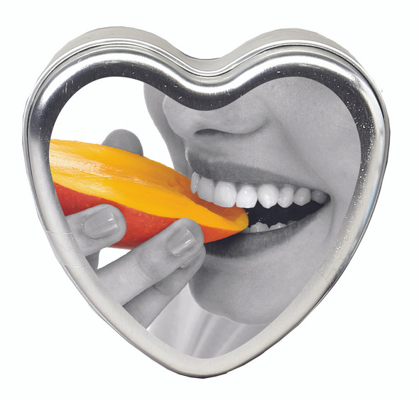 Edible Heart Candle - Mango - 4 Oz. Edible Heart Candle - Mango - 4 Oz.