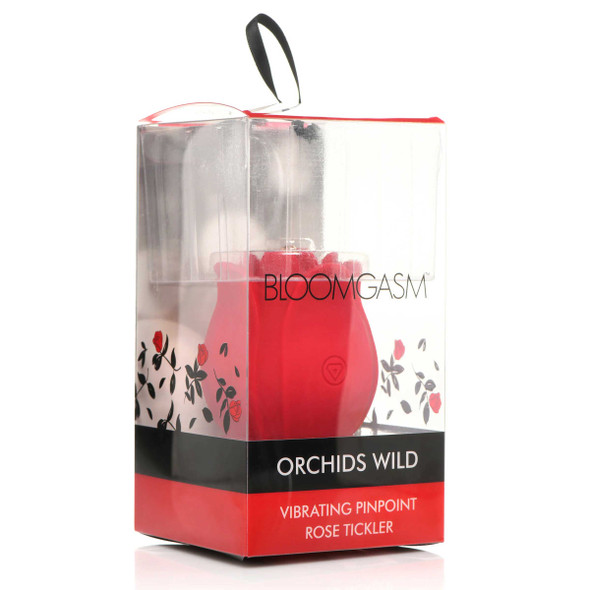 Orchids Wild Vibrating Pinpoint Rose Tickler - Red Orchids Wild Vibrating Pinpoint Rose Tickler - Red