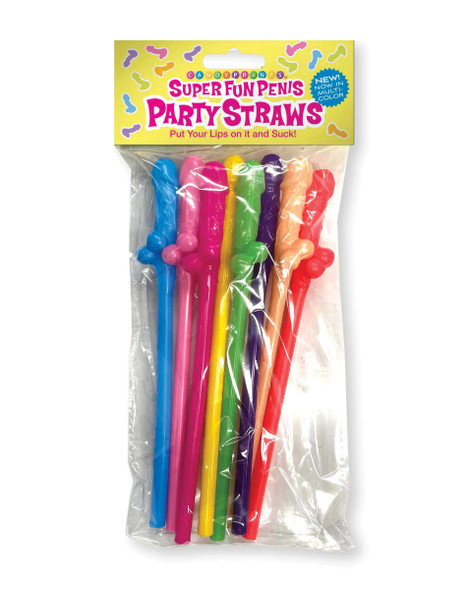 Super Fun Penis Straws - Multicolor Super Fun Penis Straws - Multicolor
